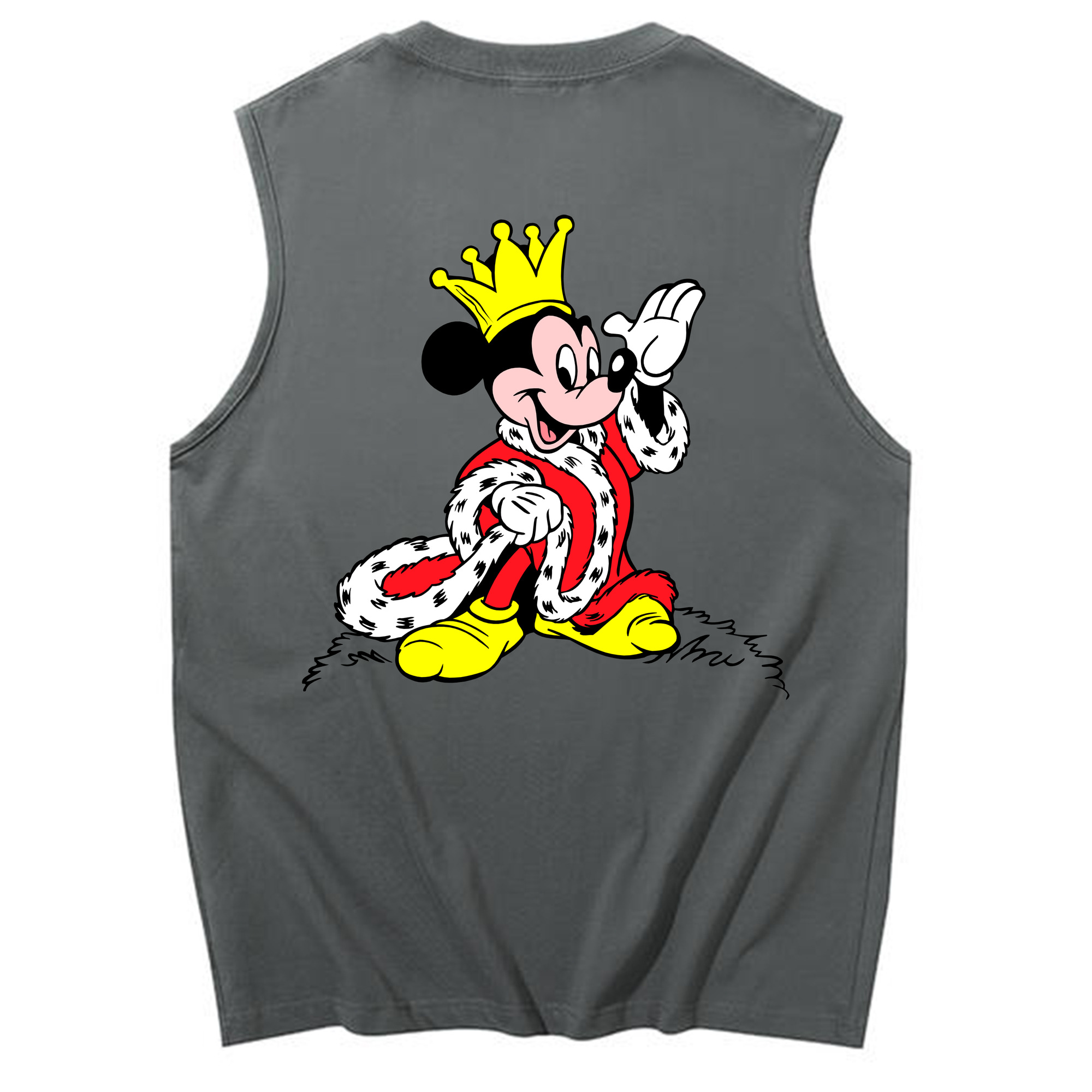 ミッキーマウス Mickey Mouse コットン100％タンクトップ（背面プリント）